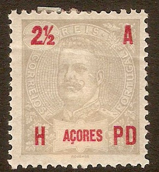 Azores 1906 2½r Pale grey. SG179.