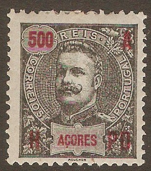 Azores 1906 500r Black on azure. SG189.
