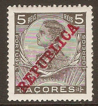 Azores 1910 5r Black. SG205