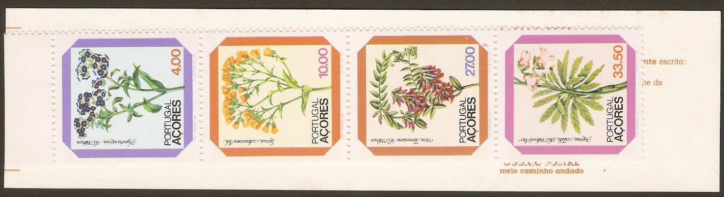 Azores 1981 Flowers Stamp Booklet. SG429a.