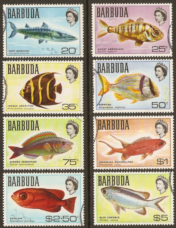 Barbuda 1968 Fish Series. SG20a-SG27.