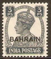 Bahrain 1942 3p Slate. SG38.