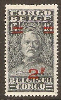 Belgian Congo 1931 2f on 1f.60 Slate. SG173.