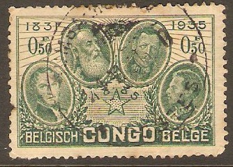 Belgian Congo 1935 50c Green. SG207.