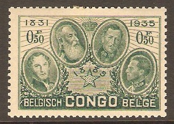 Belgian Congo 1935 50c Green - Independence series. SG207.