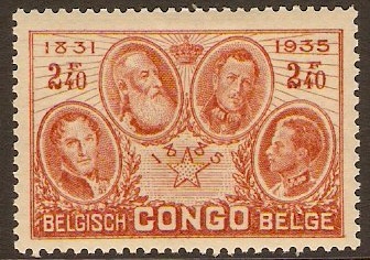 Belgian Congo 1935 2f.40 Orange - Independence series. SG210.