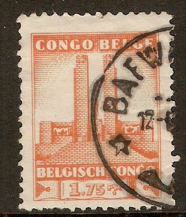 Belgian Congo 1941 1f.75 Orange. SG237.