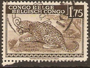 Belgian Congo 1942 1f.75 Blackish brown. SG261.