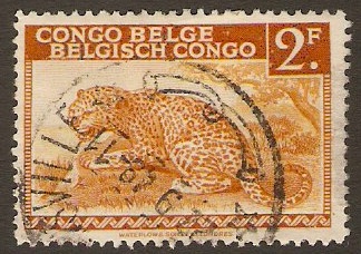 Belgian Congo 1942 2f Yellow-orange. SG262.