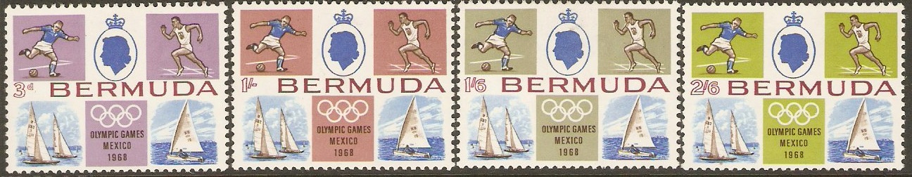 Bermuda 1968 Mexico Olympic Games Set. SG220-SG223.