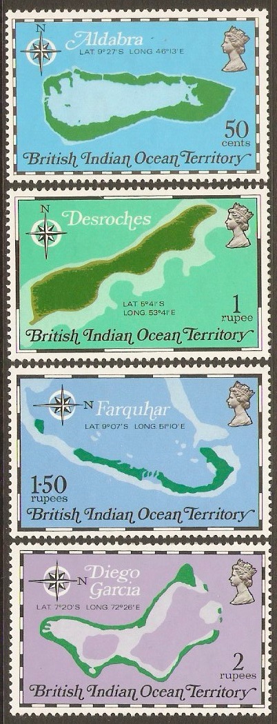 British Indian Ocean Territory 1975 Maps Set. SG81-SG84.