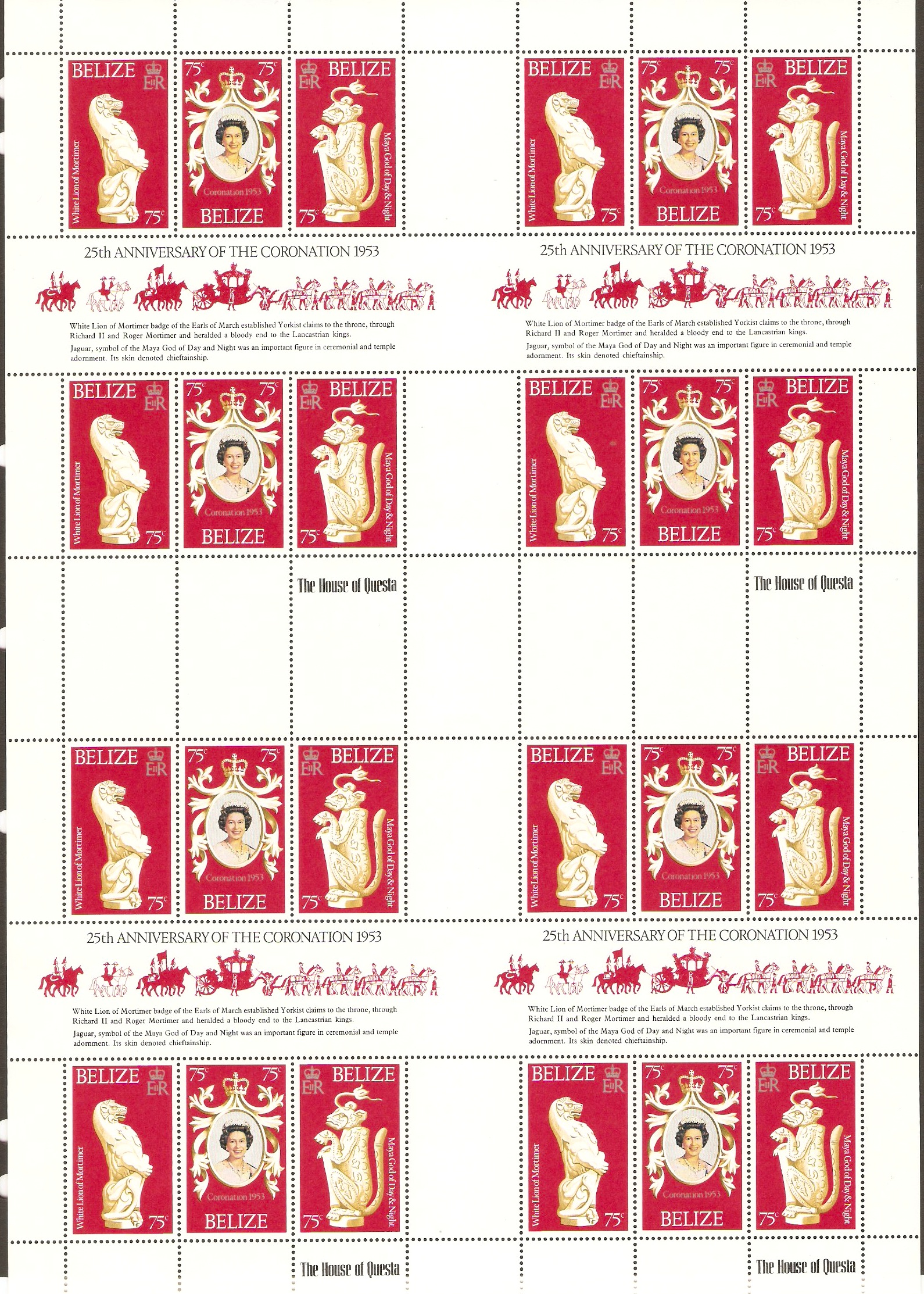 Belize 1978 Coronation Anniversary Set. SG464-SG466.
