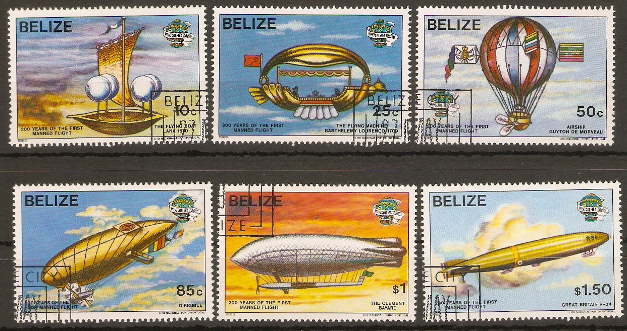 Belize 1983 Manned Flight Bicentenary set. SG736-SG741.