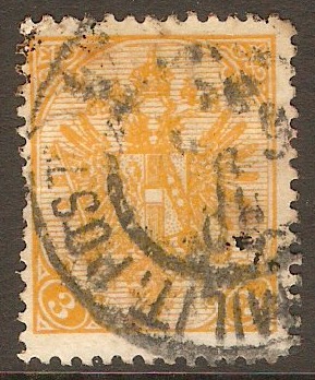Bosnia and Herzegovina 1900 3h Orange-yellow. SG151.