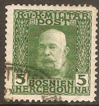 Bosnia and Herzegovina 1912 5h Green. SG365.