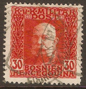 Bosnia and Herzegovina 1912 30h Vermilion. SG371.