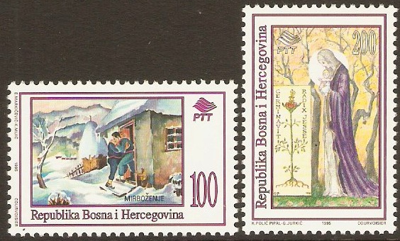 Bosnia and Herzegovina 1995 Christmas Set. SG484-SG485.
