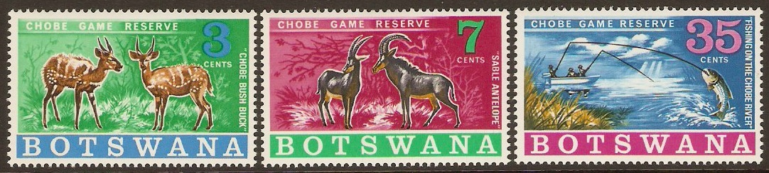 Botswana 1967 Game Reserve Set. SG238-SG240.