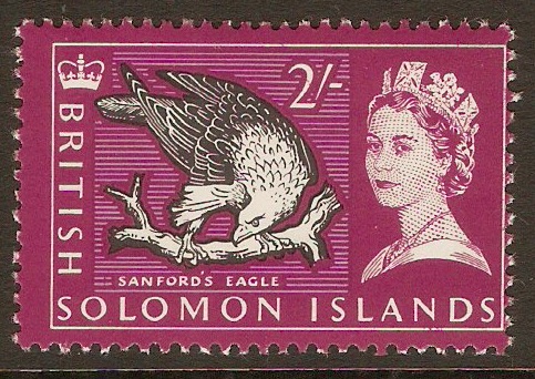 British Solomon Islands 1965 2s Blk, brt purple and lilac. SG122