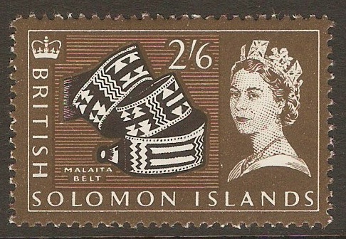 British Solomon Islands 1965 2s.6d Blk, olive-brn and lt brn. SG