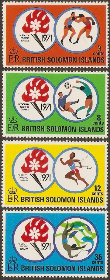 British Solomon Islands 1971 Games Set. SG209-SG212.