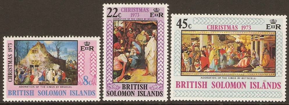 British Solomon Islands 1973 Christmas Set. SG247-SG249.