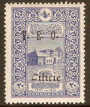 Cilicia 1919 20pa Blue. SG76.