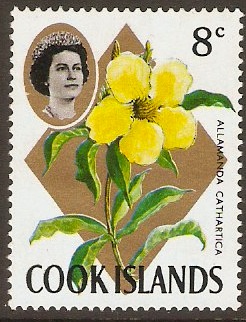 Cook Islands 1967 8c Floral Designs Series. SG236A.