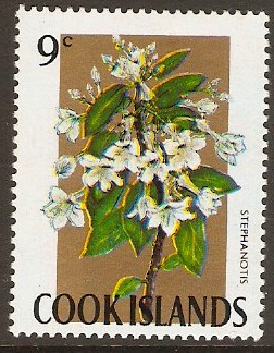 Cook Islands 1967 9c Floral Designs Series. SG237A.