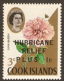 Cook Islands 1968 3c +1c Hurricane Relief Series. SG262.
