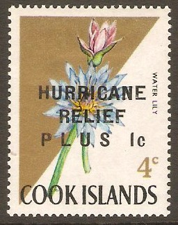 Cook Islands 1968 4c +1c Hurricane Relief Series. SG263.