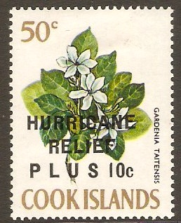 Cook Islands 1968 50c +10c Hurricane Relief Series. SG267.