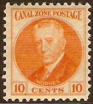 Canal Zone 1928 10c Orange. SG110.