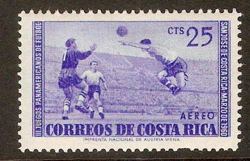 Costa Rica 1960 25c Football series. SG581.