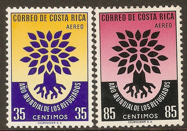 Costa Rica 1960 Refugee Year set. SG586-SG587.