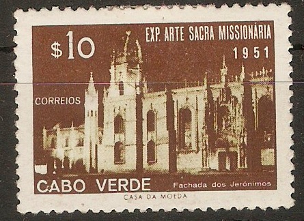 Cape Verde Islands 1953 10c Missionary Art series. SG357.