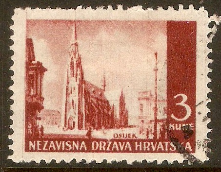 Croatia 1941 3k Pictorial series. SG38.