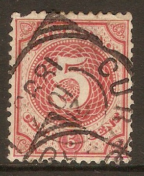 Curacao 1889 5c Rose-red. SG41.
