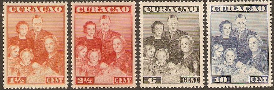 Curacao 1943 Royal Family Set. SG216-SG219.