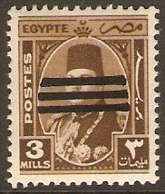 Egypt 1953 3m Brown. SG440.