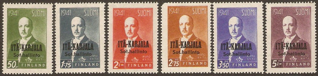 Eastern Karelia 1941 President Ryti Set. SG16-SG21.