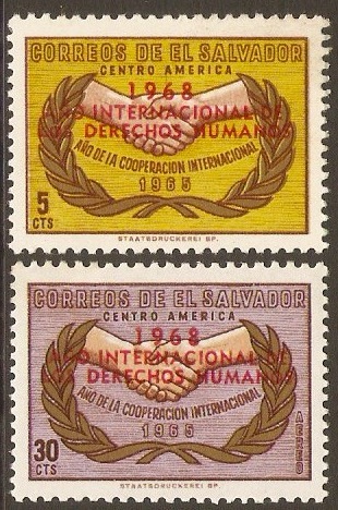 El Salvador 1968 Human Rights Set. SG1262-SG1263.