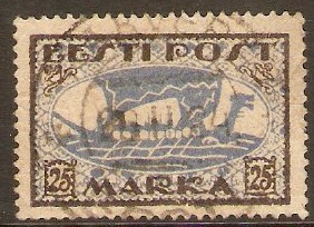Estonia 1919 25m blue and brown. SG34.