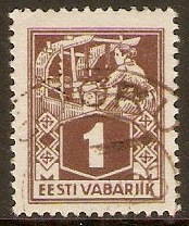 Estonia 1922 1m Brown. SG36B.