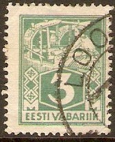 Estonia 1922 3m Green. SG39B.