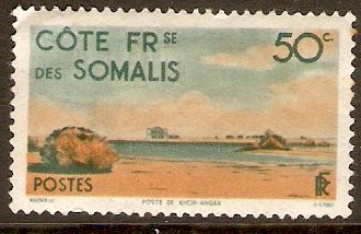 French Somali Coast 1947 50c Orange and green. SG396.