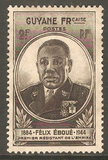 French Guiana 1945 2f Felix Eboue series. SG194.