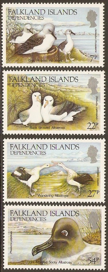 Falkland Islands Dependencies 1985 Albatrosses Set. SG125-SG128.