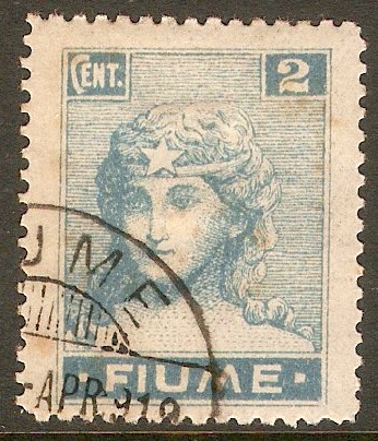 Fiume 1919 2c Light blue. SG32.