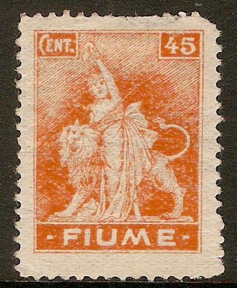 Fiume 1919 45c Orange. SG45.